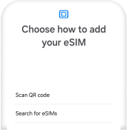Set up eSIM