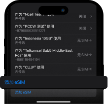 添加 eSIM