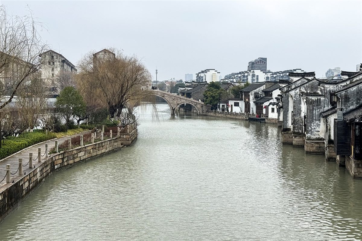 京杭大运河嘉兴段水岸风光