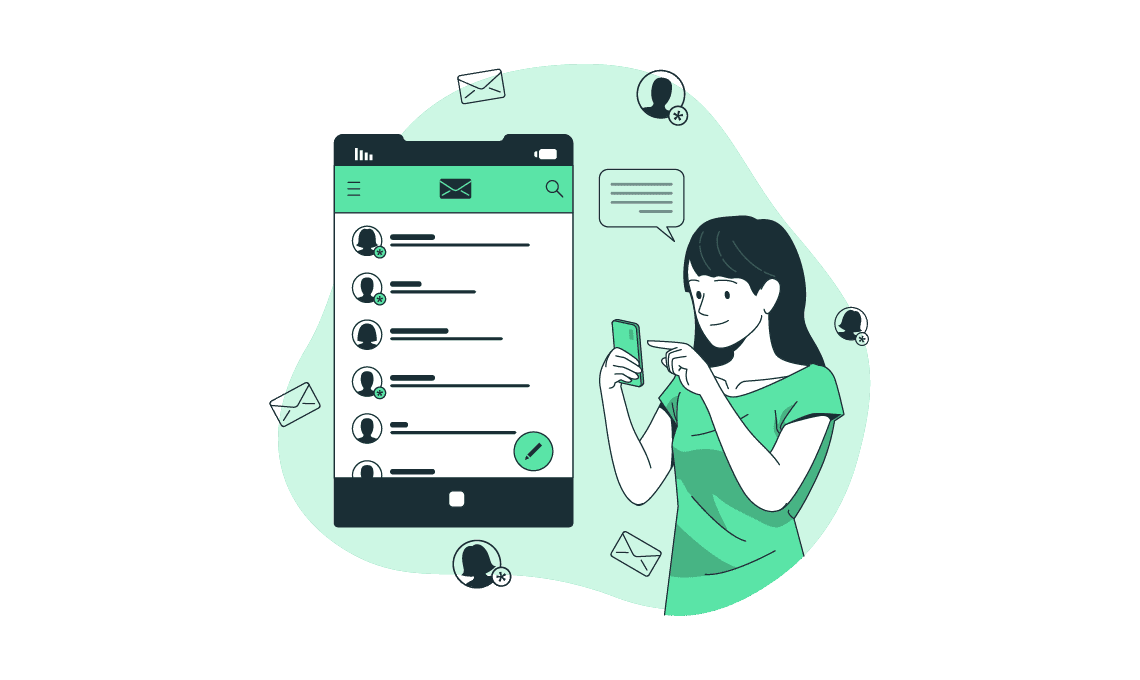 WhatsApp contact scenarios illustration