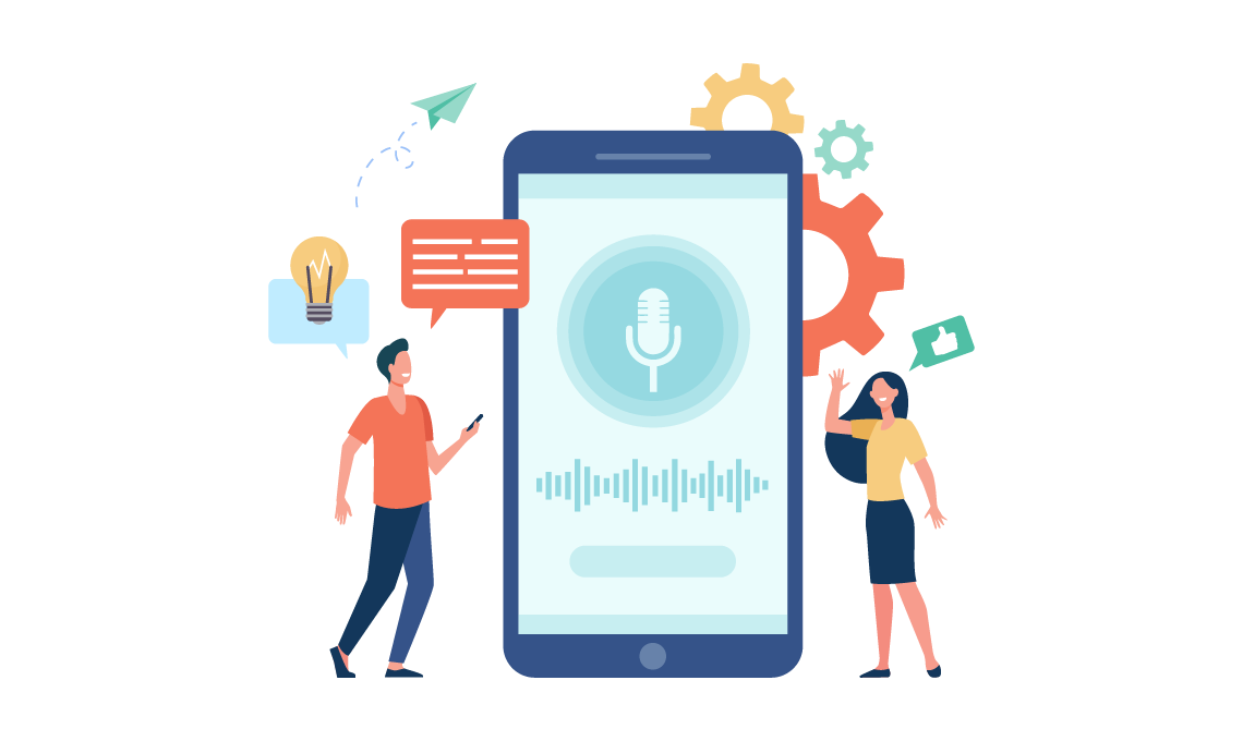 Voice verification and enterprise calling illustration